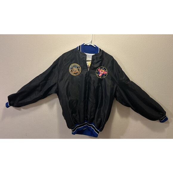 Vintage DeLong Pink Panther NHL Men's Jacket Medium Throwback Stitched A.F Patch - Picture 1 of 7